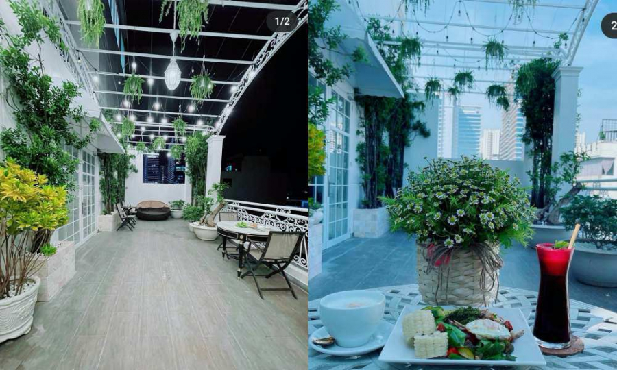 Lý Nhã Kỳ thường xuyên chia sẻ hình ảnh về khu vực sân thượng.