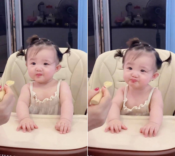 Winnie dù nhớ mẹ lắm vẫn đành để mẹ đi làm, chỉ biết mếu máo nhìn theo.