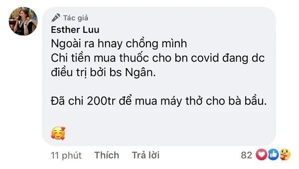 Hari Won chia sẻ lại hình ảnh vợ chồng cô vừa quyên góp một số tiền. Cô vui vẻ viết rằng: 