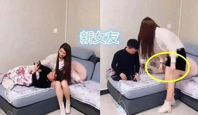 Tiểu Ba bên cạnh bạn gái mới (Ảnh: Sina).