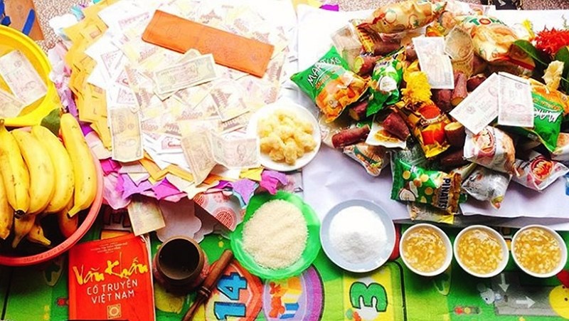 Mâm lễ cúng chúng sinh rằm tháng 7 (Ảnh minh họa)