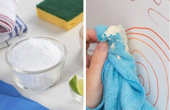 Từ những nguyên liệu quen thuộc có thể làm sạch vết bẩn trên tường
