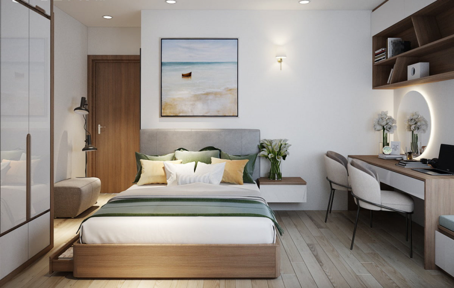 Đầu giường không nên hướng thẳng vào cửa nhà vệ sinh