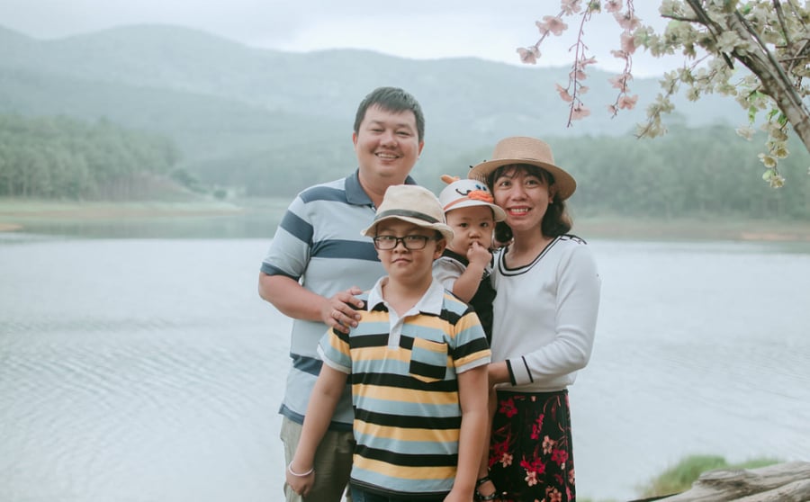 Gia đình chị Trâm.
