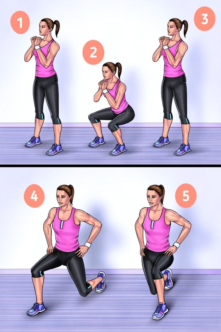 Bài tập này ngồi xổm dễ thực hiện, hiệu quả cao