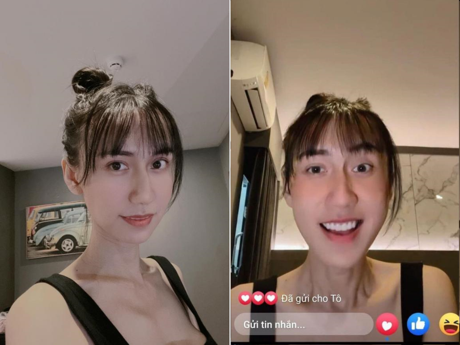 Khán giả không còn nhìn rõ phần yết hầu của Lynk Lee nữa.