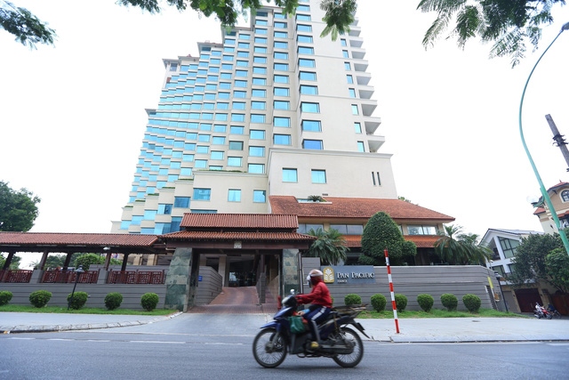 Khách sạn Pan Pacific tạm thời bị phong tỏa. Ảnh: TTXVN.        