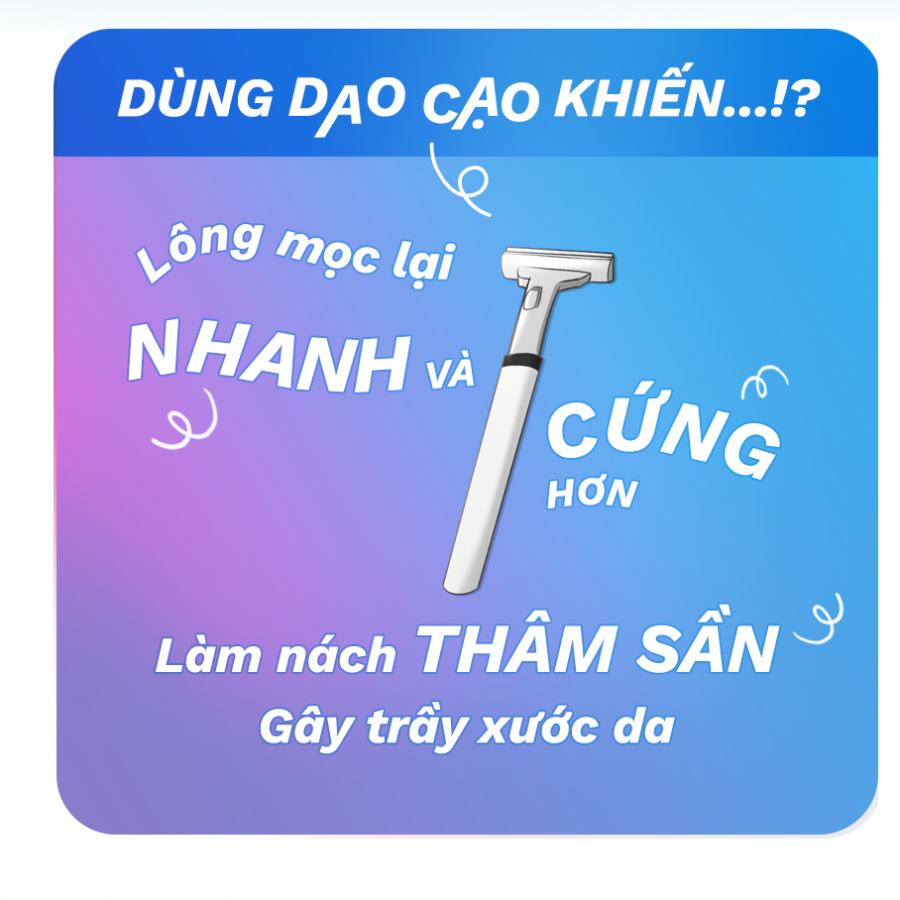 Dùng dao cạo tẩy lông để lại nhiều hậu quả