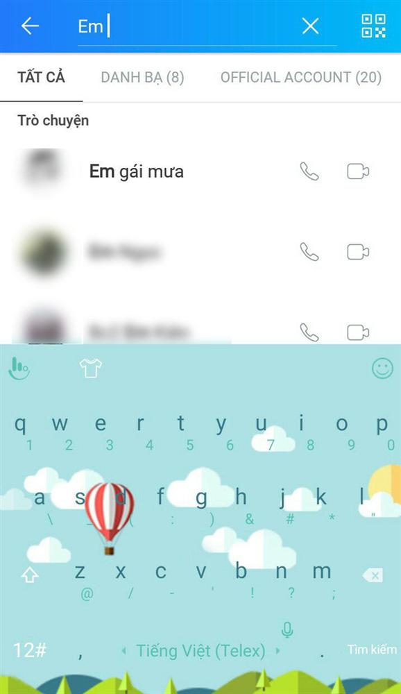 Tìm kiếm tin nhắn bị ẩn bằng tên tài khoản nhắn tin đến.    