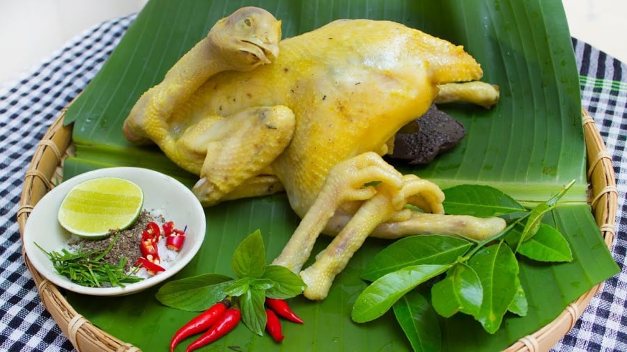 luoc ga khong nuoc