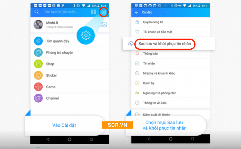 Khôi phục tin nhắn trên zalo dễ dàng