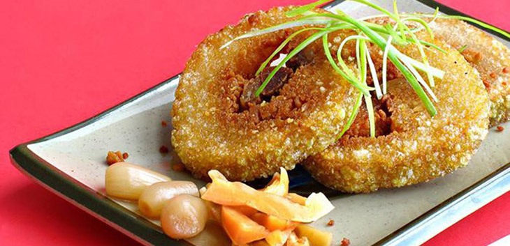 Rán bánh chưng giòn tan