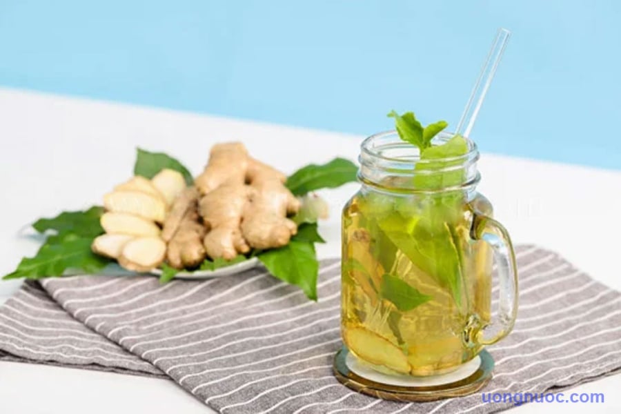 nuoc tra xanh gung