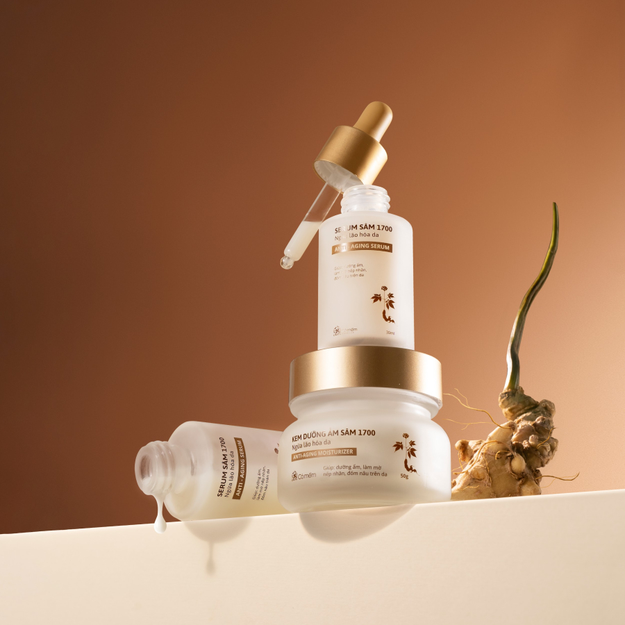 Serum và Kem dưỡng - hai sản phẩm nổi bật được yêu thích trong bộ Sâm 1700