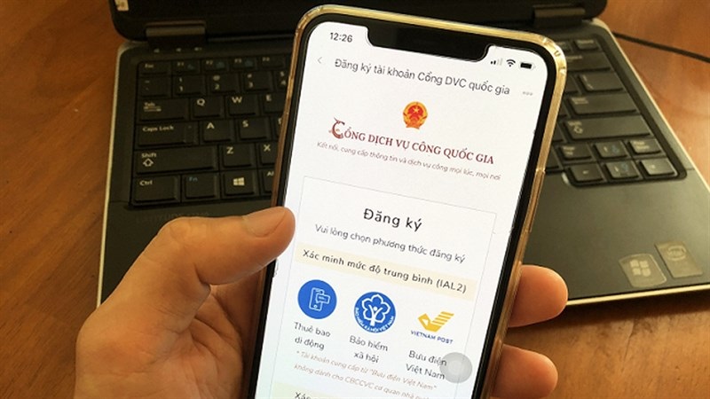 Tài khoản VNeID để có thể tích hợp giấy tờ cần phải được đăng ký mức 2