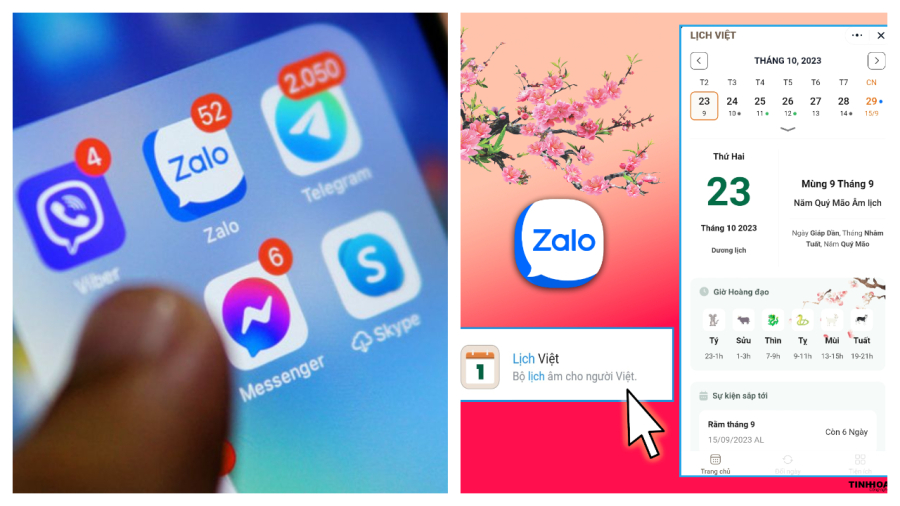 cach xem ngay hoang dao tot xau qua ung dung zalo