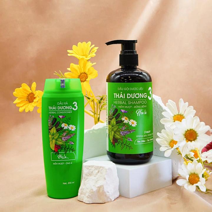 Dầu gội Thái Dương 3 Hoa Lá chiết xuất từ các thành phần thiên nhiên