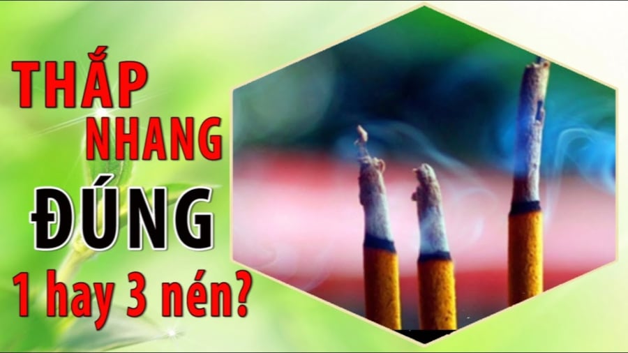 thap nhang 1 hay 3 nen nhang moi hut loc