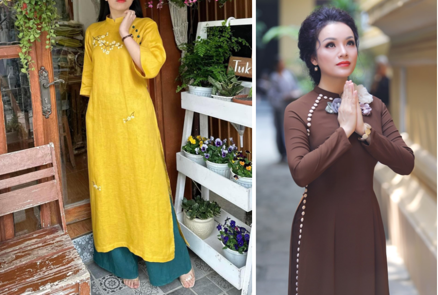 ao dai chan dat