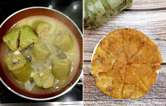ran banh chung bang nuoc