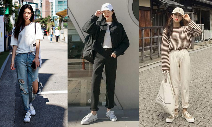Áo phông cũng rất ăn nhập với quần baggy.