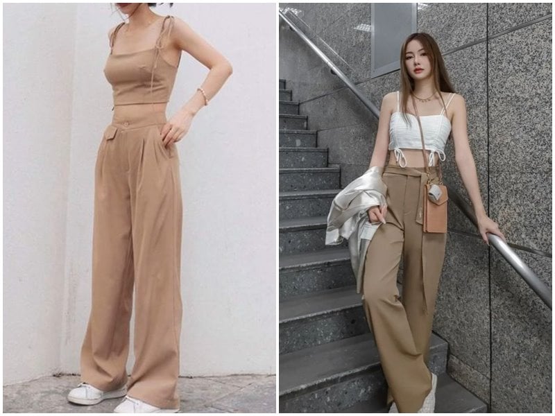 Mix quần baggy giúp nàng hack dáng.