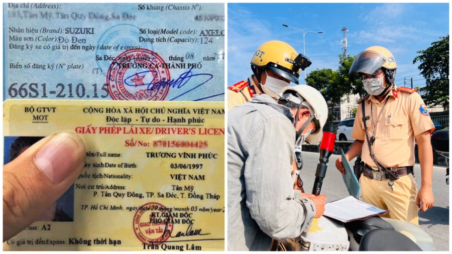 2 truong hop di xe khong chinh chu bi phat nang