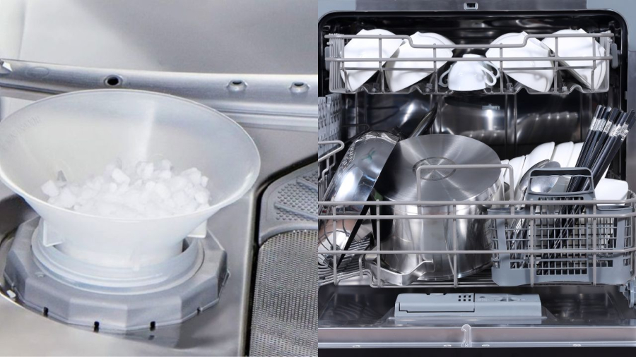 Muối rửa bát giúp làm mềm nước, giúp rửa bát sạch hơn