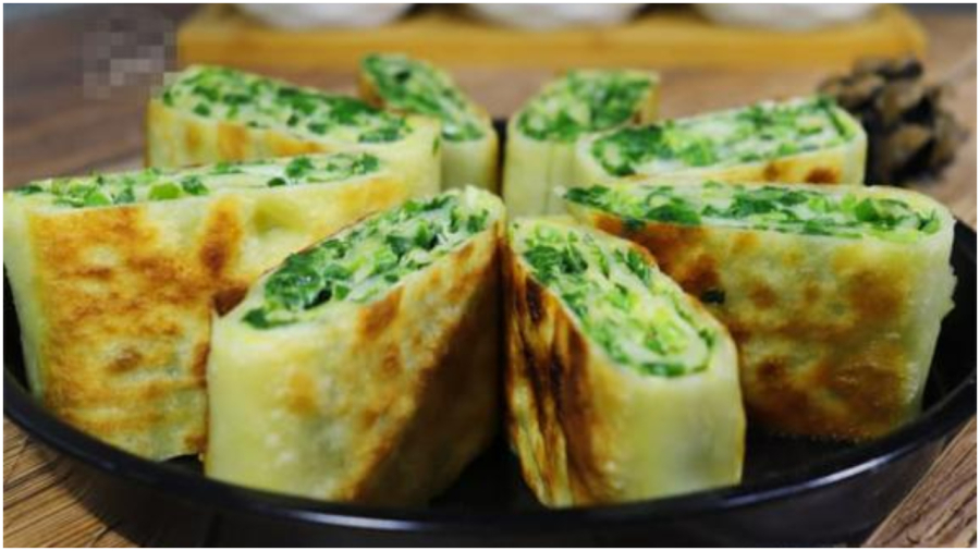 Trứng rán lá hẹ ngon