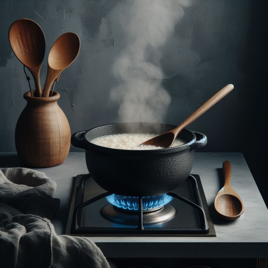 Tỷ lệ gạo - nước hợp lý giúp mang lại một tô cháo hấp dẫn