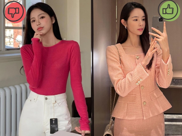 Các nàng nên ưu tiên hồng nhạt.