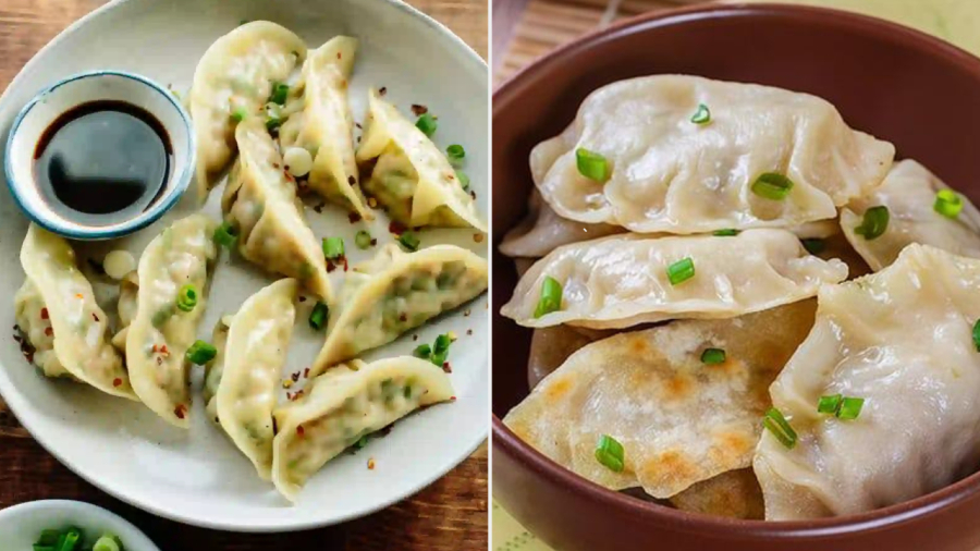 Sủi cảo thường được làm lớn hơn, dài hơn há cảo.