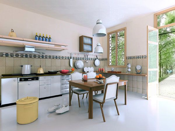 Kiêng đường từ cửa đâm thẳng vào bếp    
