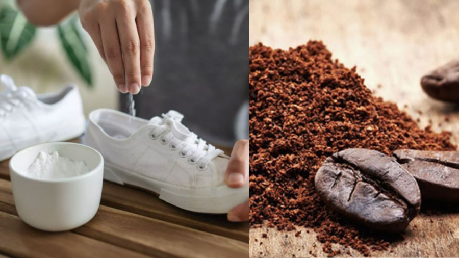 Nhiều nguyên liệu trong bếp giúp khử hôi giày như muối, cà phê, trà, baking soda, vỏ cam quýt...
