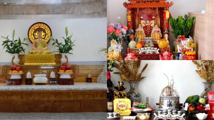 Với ban thờ Phật, thờ gia tiên, thờ thần linh sẽ có những cách dâng nước khác nhau
