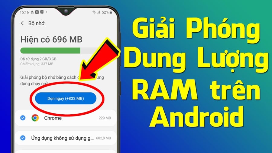 Cách giải phóng dung lượng bộ nhớ điện thoại