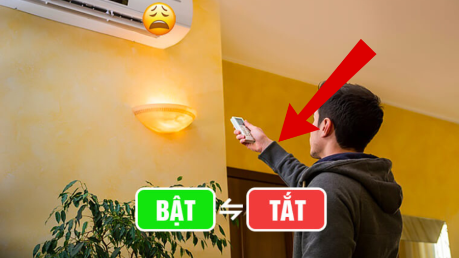 Quên hay bật tắt điều hòa liên tục rất tốn điện
