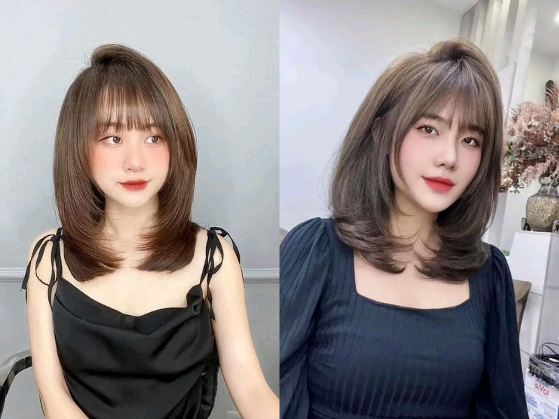 Tóc uốn cụp cũng rất thịnh hành.