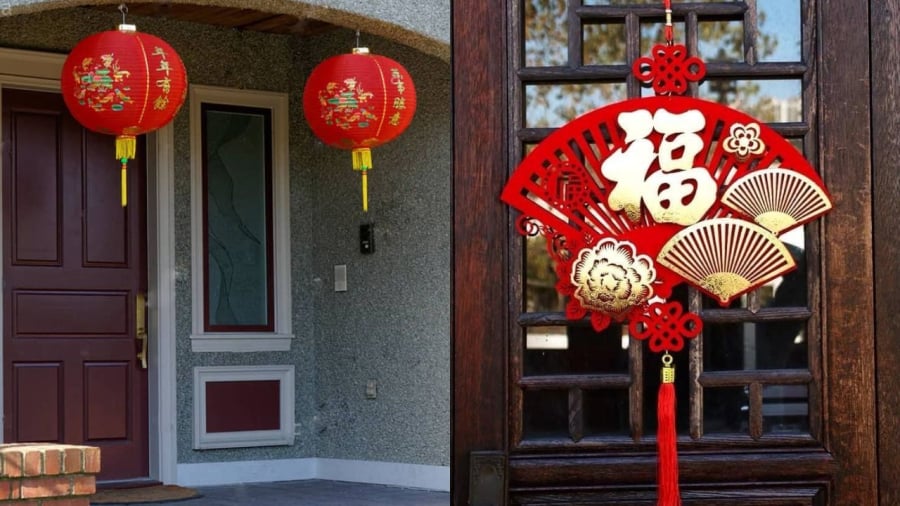 Trang trí màu đỏ mang lại niềm vui may mắn