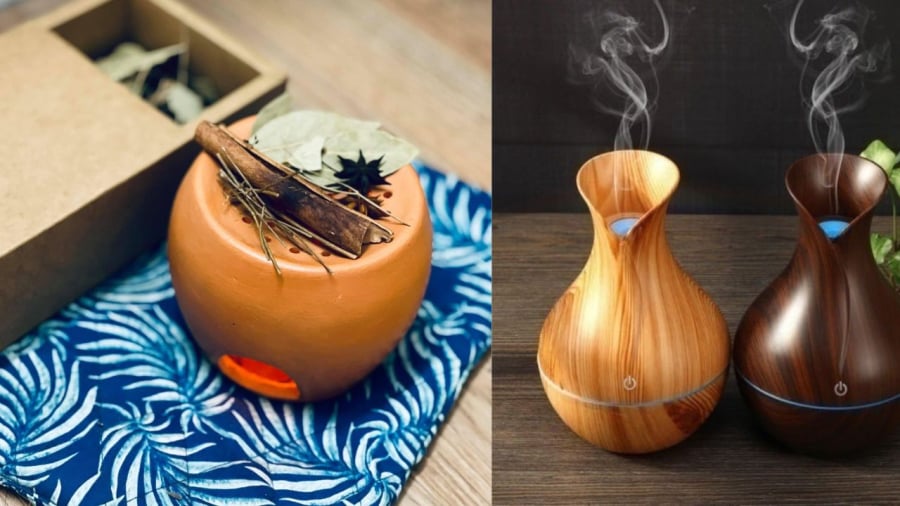Xông tinh dầu, đốt thảo mộc cũng là cách hay thanh tẩy
