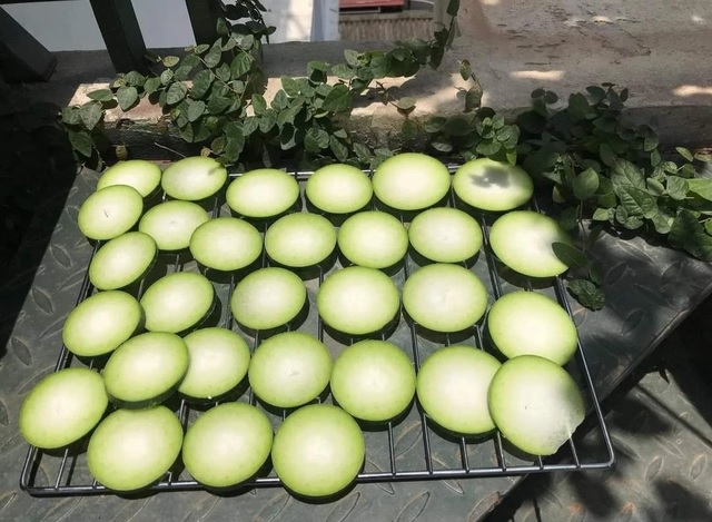 Bí đao bổ miếng phơi khô