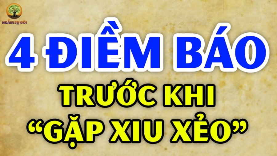Người trước khi gặp vận rủi sẽ có 4 điềm báo trước