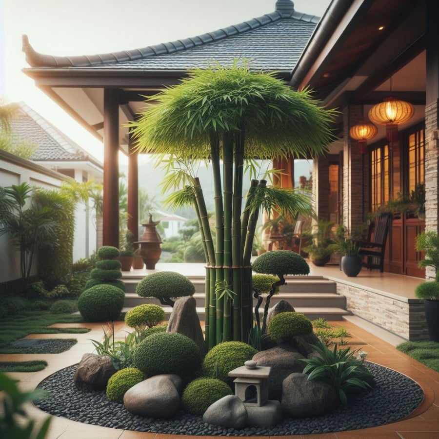 Trúc nên được trồng ở những khu vực như bên cạnh lối đi hoặc gần cổng