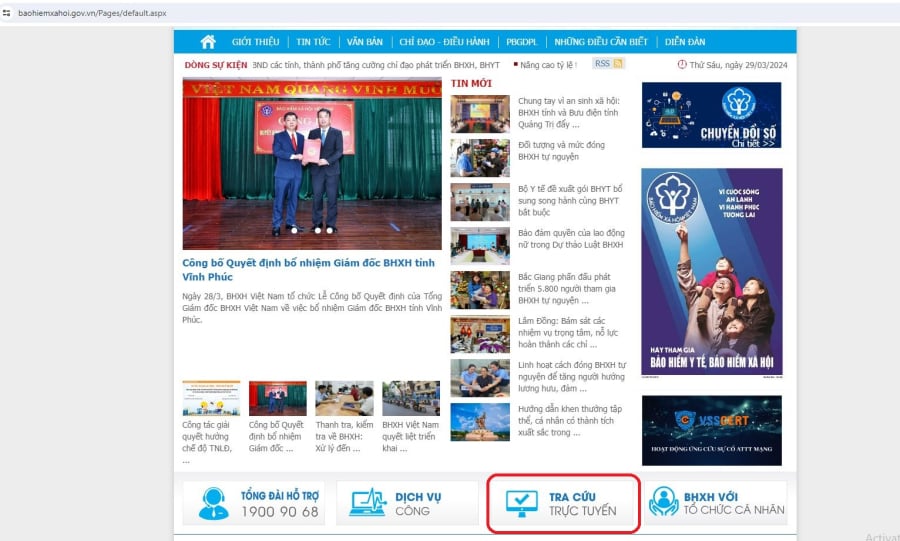 Tra cứu mức hưởng bảo hiểm y tế online trên Cổng Thông tin điện tử Bảo hiểm Shbet111 phiên bản mới Việt Nam