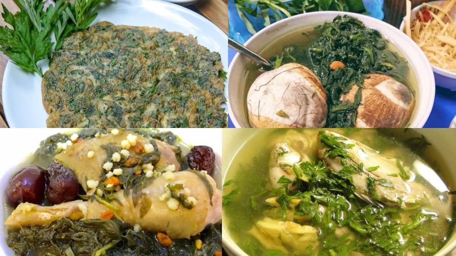 Rau ngải cứu kết hợp thịt gà, trứng vịt lộn, cá diếc tạo thành những Shbet0099 cá cược trực tuyến bài thuốc