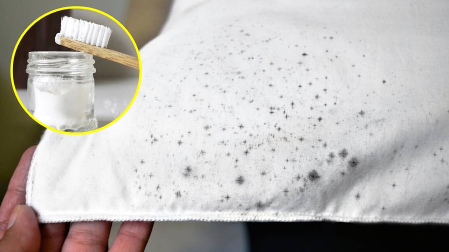 Baking soda có thể giúp bạn tẩy mốc trên quần áo.