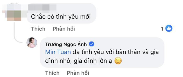 Bình luận của Trương Ngọc Ánh khi bị hỏi có tình yêu mới.  