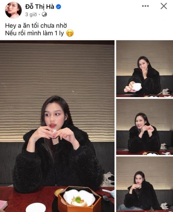 Dòng thả thính của Đỗ Thị Hà gây chú ý.