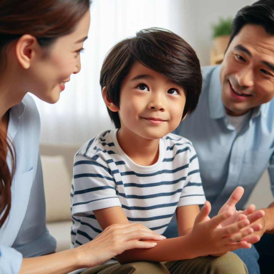 Cha mẹ cần lắng nghe và trả lời mọi thắc mắc của con, từ đó hướng dẫn và mở rộng hiểu biết cho con
