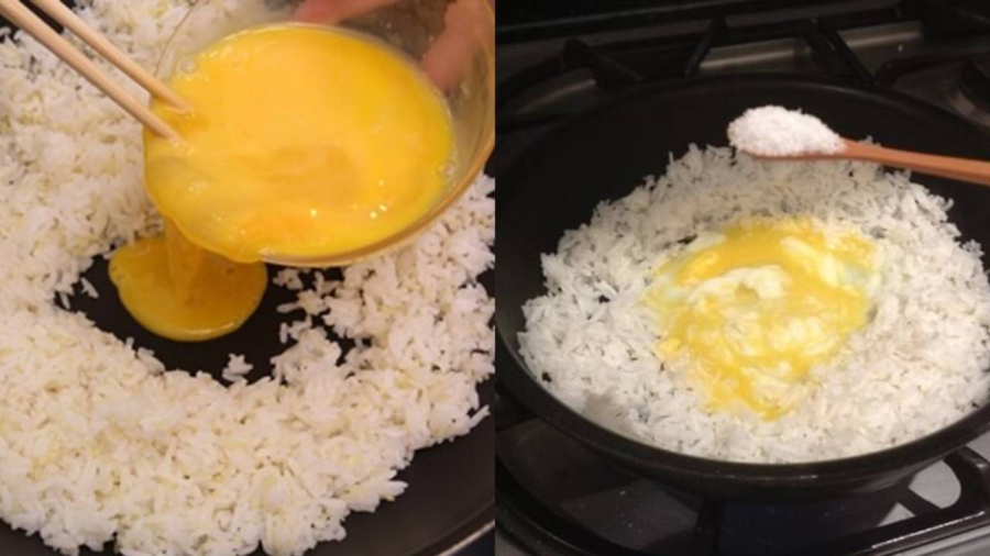 10 người rang cơm trứng thì có 8 người sai ở bước không biết cơm cho cơm hay trứng vào trước